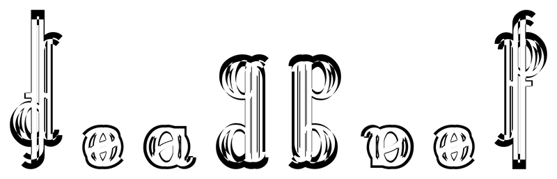 Ambigram for deadbeef in Littlelo